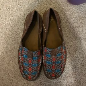 Ariat loafers, women’s size 10, Aztec print, barely worn